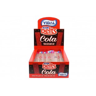Vidal Sour Belts Cola Frizz Wrapped (Box 150pcs)